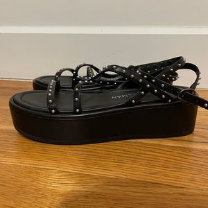 Brand New Stuart Weitzman black sandals, size 8